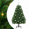 Sztuczna choinka z 150 diodami LED Zielony 150 cm PVC i Metal