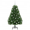 Sztuczna choinka z 150 diodami LED Zielony 150 cm PVC i Metal