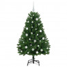 Sztuczna choinka z 150 diodami LED Zielony 150 cm PVC i Metal