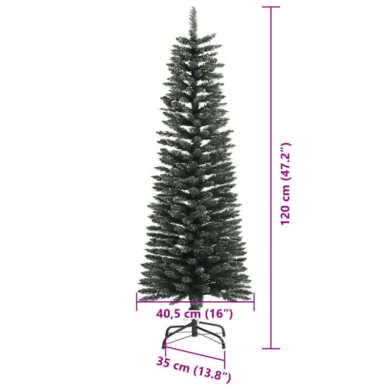 Sztuczna choinka z podstawą Zielony 120 cm PVC, plastik i stal