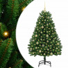 Sztuczna choinka z 150 diodami LED Zielony 150 cm PVC i Metal