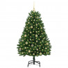 Sztuczna choinka z 150 diodami LED Zielony 150 cm PVC i Metal