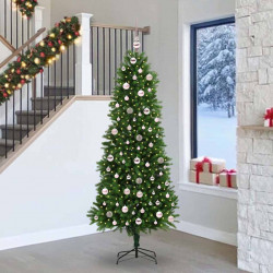 Choinka z 300 diodami LED z podstawą Zielony 240 cm PE