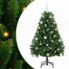 Sztuczna choinka z 150 diodami LED Zielony 150 cm PVC i Metal