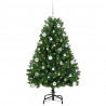 Sztuczna choinka z 150 diodami LED Zielony 150 cm PVC i Metal