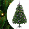 Sztuczna choinka z 150 diodami LED Zielony 150 cm PVC i Metal