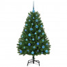 Sztuczna choinka z 150 diodami LED Zielony 150 cm PVC i Metal