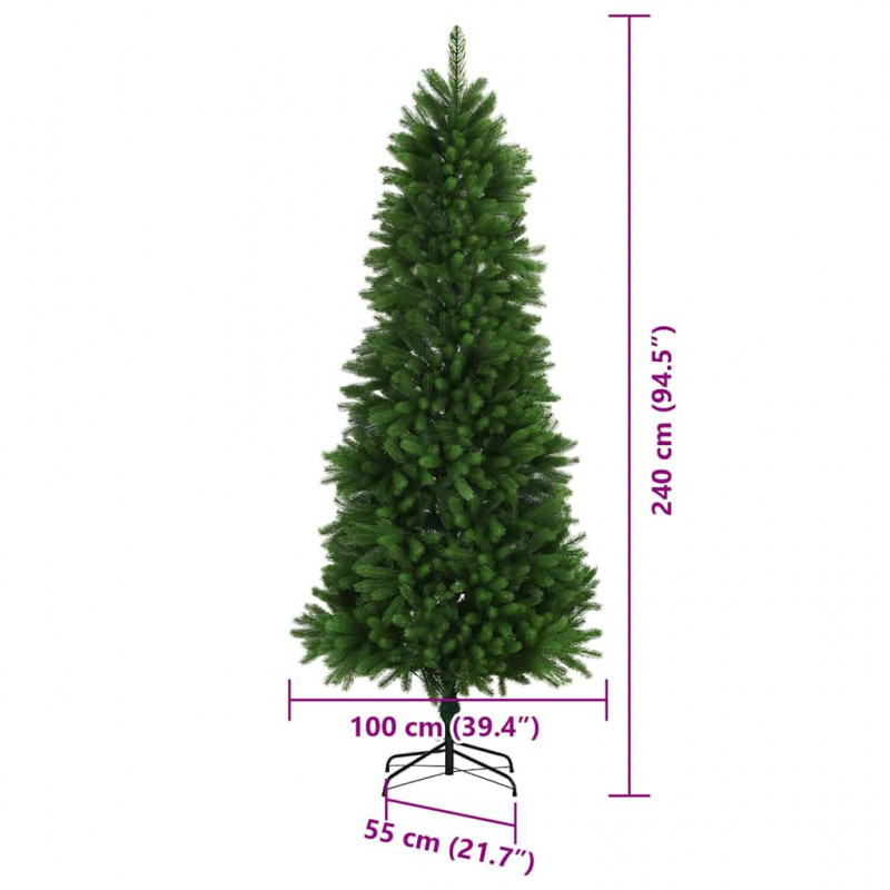 Choinka z 300 diodami LED z podstawą Zielony 240 cm PE