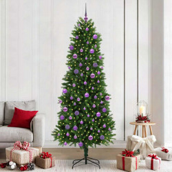 Choinka z 300 diodami LED z podstawą Zielony 240 cm PE