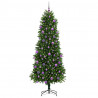 Choinka z 300 diodami LED z podstawą Zielony 240 cm PE