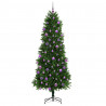 Choinka z 300 diodami LED z podstawą Zielony 240 cm PE