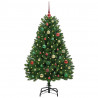 Sztuczna choinka z 150 diodami LED Zielony 150 cm PVC i Metal