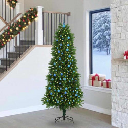 Choinka z 300 diodami LED z podstawą Zielony 240 cm PE