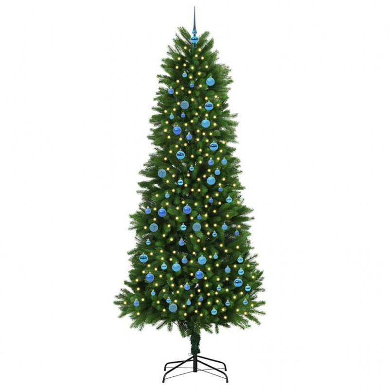 Choinka z 300 diodami LED z podstawą Zielony 240 cm PE