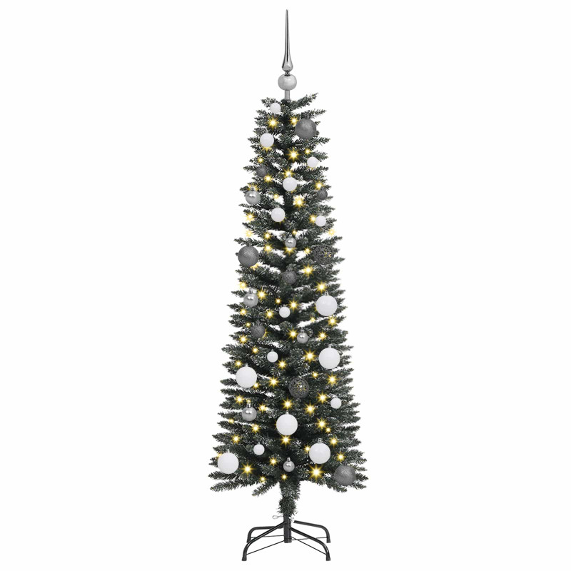 Sztuczna choinka z podstawą Zielony 150 cm PVC, plastik i stal