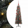 Sztuczna choinka z podstawą Zielony 150 cm PVC, plastik i stal