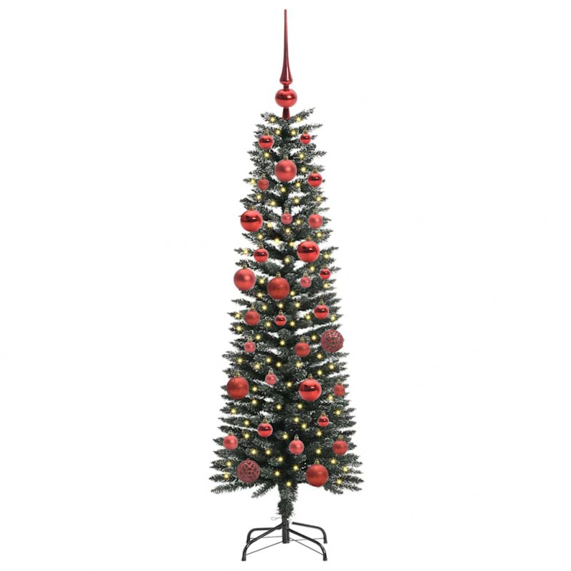 Sztuczna choinka z podstawą Zielony 150 cm PVC, plastik i stal