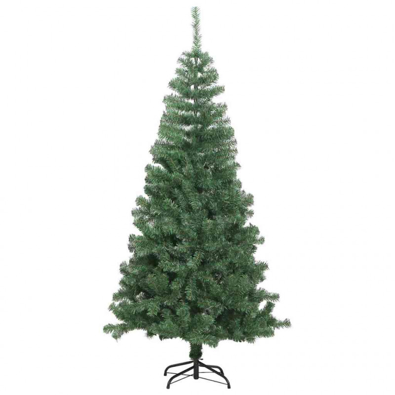 Choinka z 150 diodami LED z podstawą Zielony 120 cm PVC