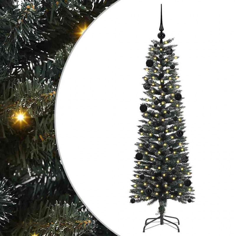 Sztuczna choinka z podstawą Zielony 150 cm PVC, plastik i stal