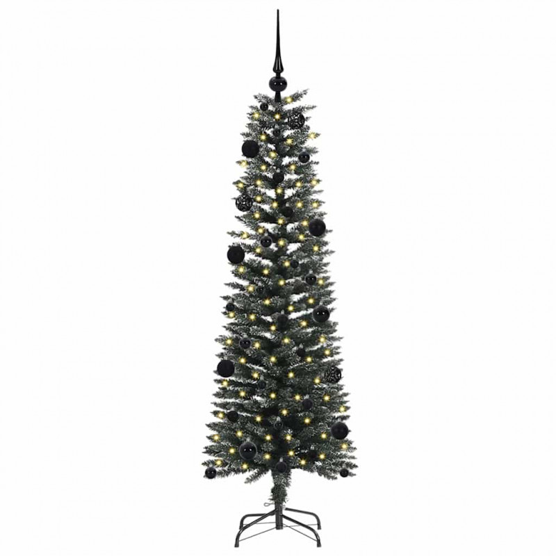 Sztuczna choinka z podstawą Zielony 150 cm PVC, plastik i stal