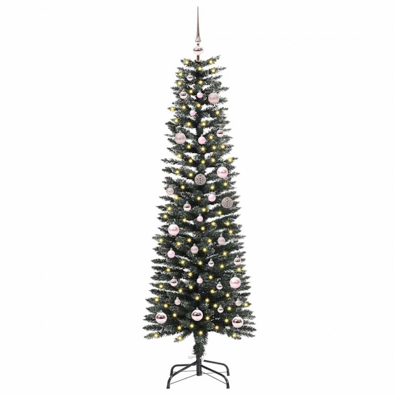 Sztuczna choinka z podstawą Zielony 150 cm PVC, plastik i stal