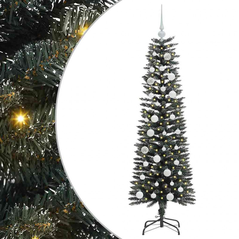 Sztuczna choinka z podstawą Zielony 150 cm PVC, plastik i stal
