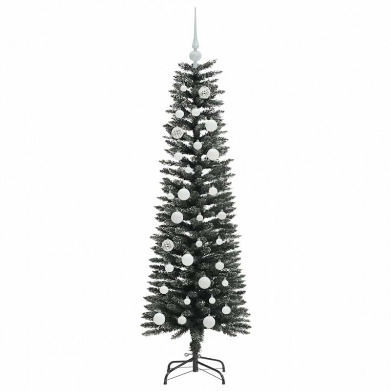 Sztuczna choinka z podstawą Zielony 150 cm PVC, plastik i stal