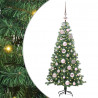 Choinka z 150 diodami LED z podstawą Zielony 120 cm PVC