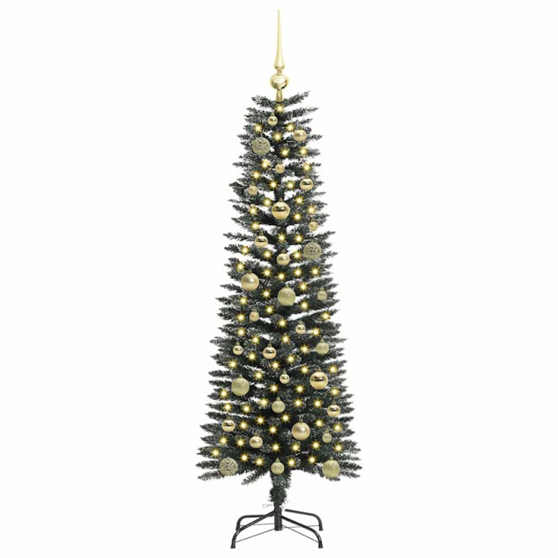 Sztuczna choinka z podstawą Zielony 150 cm PVC, plastik i stal