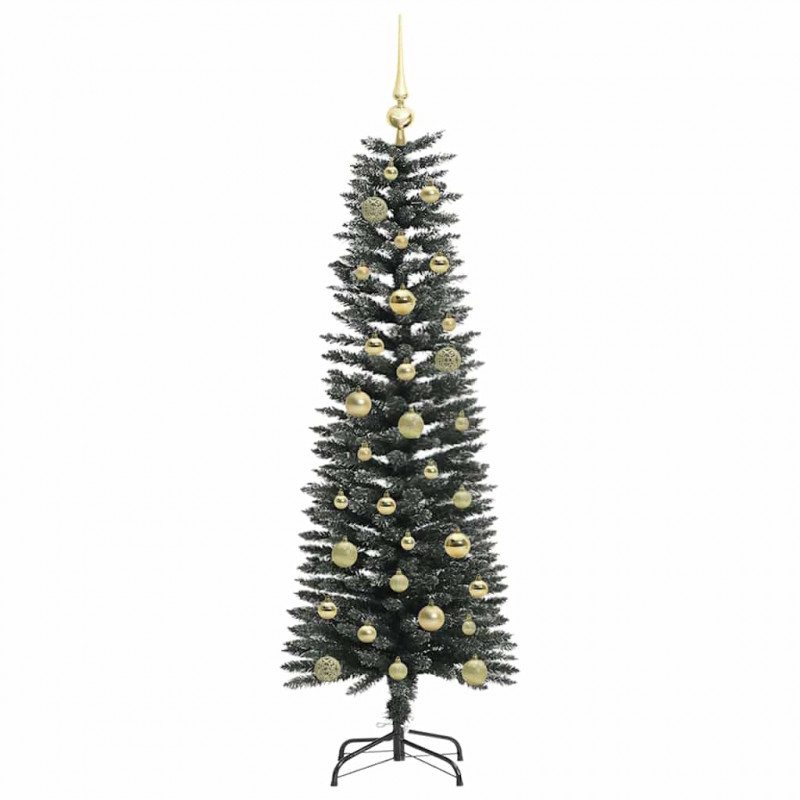Sztuczna choinka z podstawą Zielony 150 cm PVC, plastik i stal