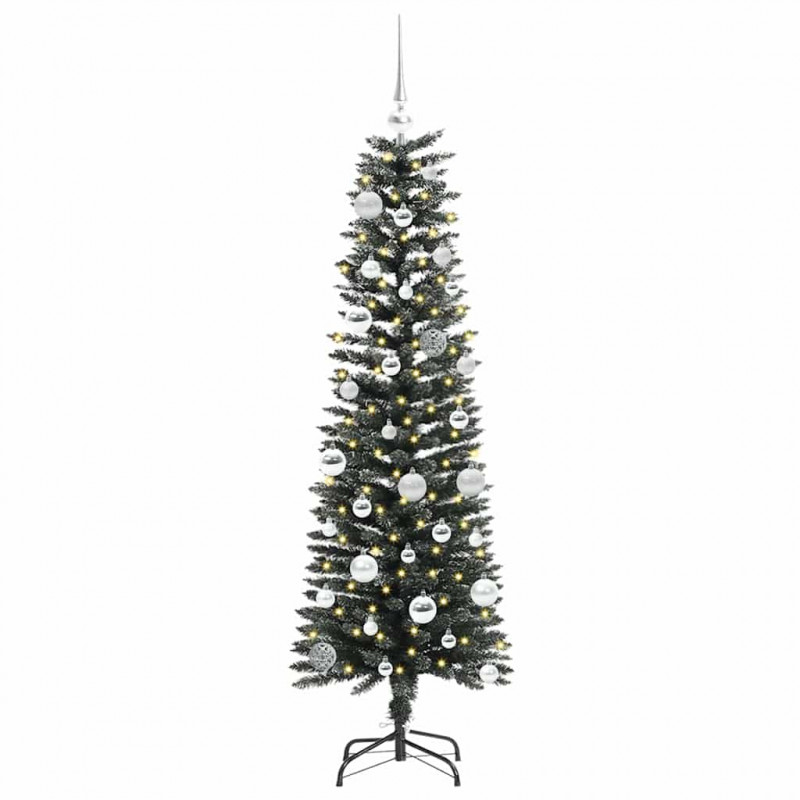 Sztuczna choinka z podstawą Zielony 150 cm PVC, plastik i stal