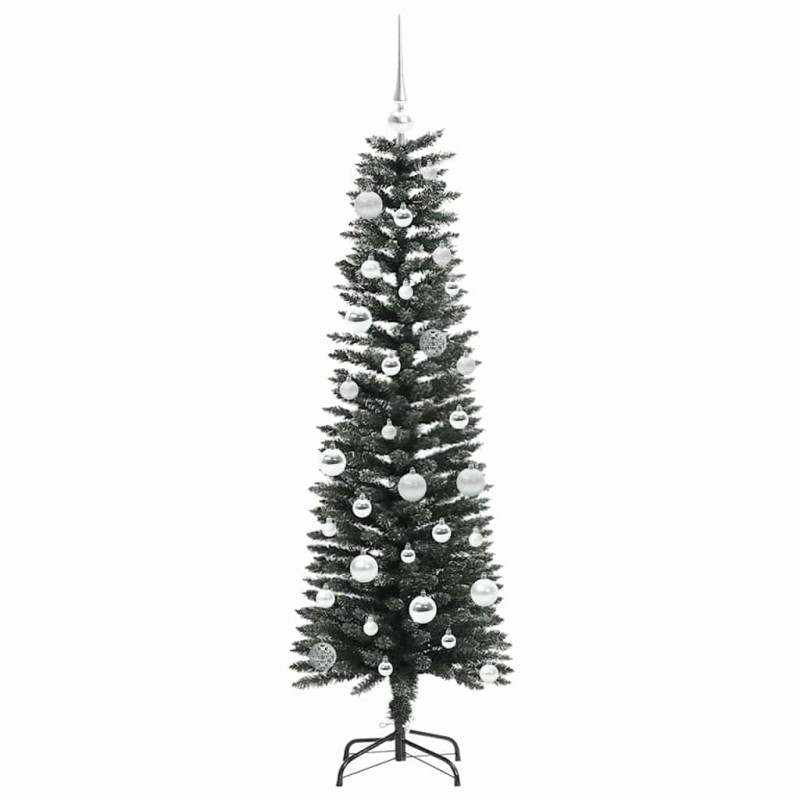 Sztuczna choinka z podstawą Zielony 150 cm PVC, plastik i stal