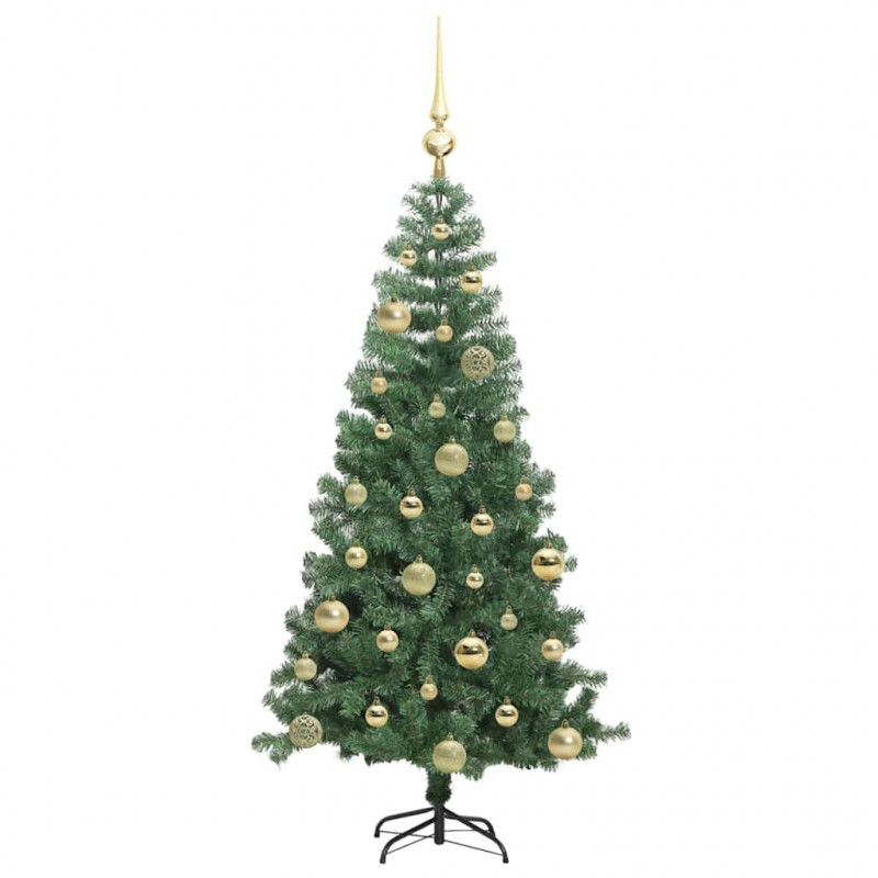 Choinka z 150 diodami LED z podstawą Zielony 120 cm PVC