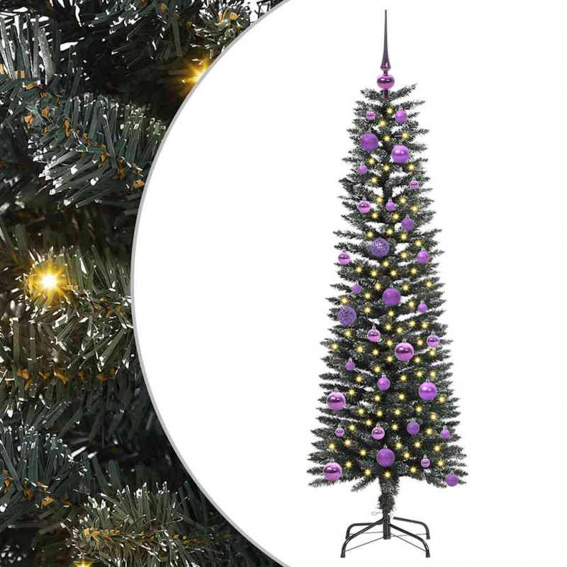Sztuczna choinka z podstawą Zielony 150 cm PVC, plastik i stal