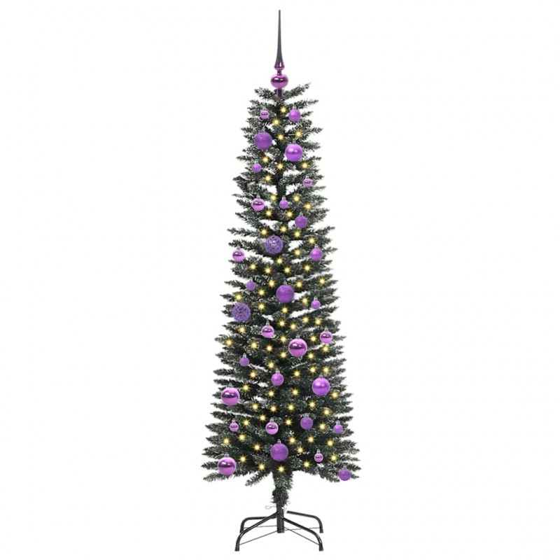 Sztuczna choinka z podstawą Zielony 150 cm PVC, plastik i stal