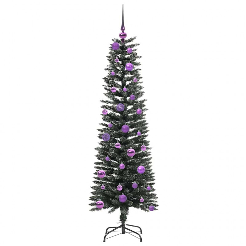 Sztuczna choinka z podstawą Zielony 150 cm PVC, plastik i stal