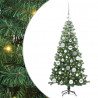 Choinka z 150 diodami LED z podstawą Zielony 120 cm PVC
