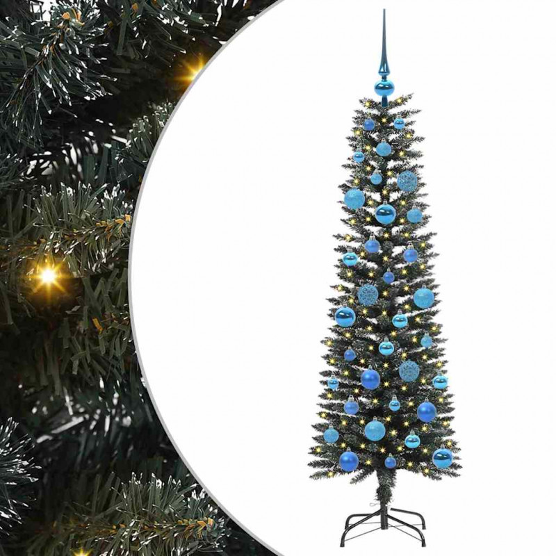 Sztuczna choinka z podstawą Zielony 150 cm PVC, plastik i stal
