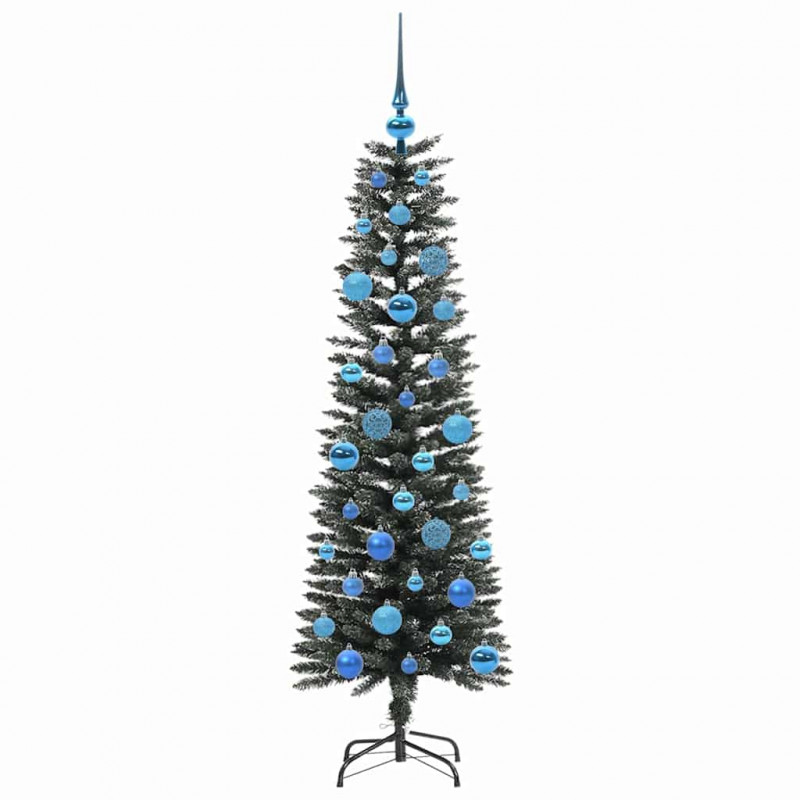 Sztuczna choinka z podstawą Zielony 150 cm PVC, plastik i stal
