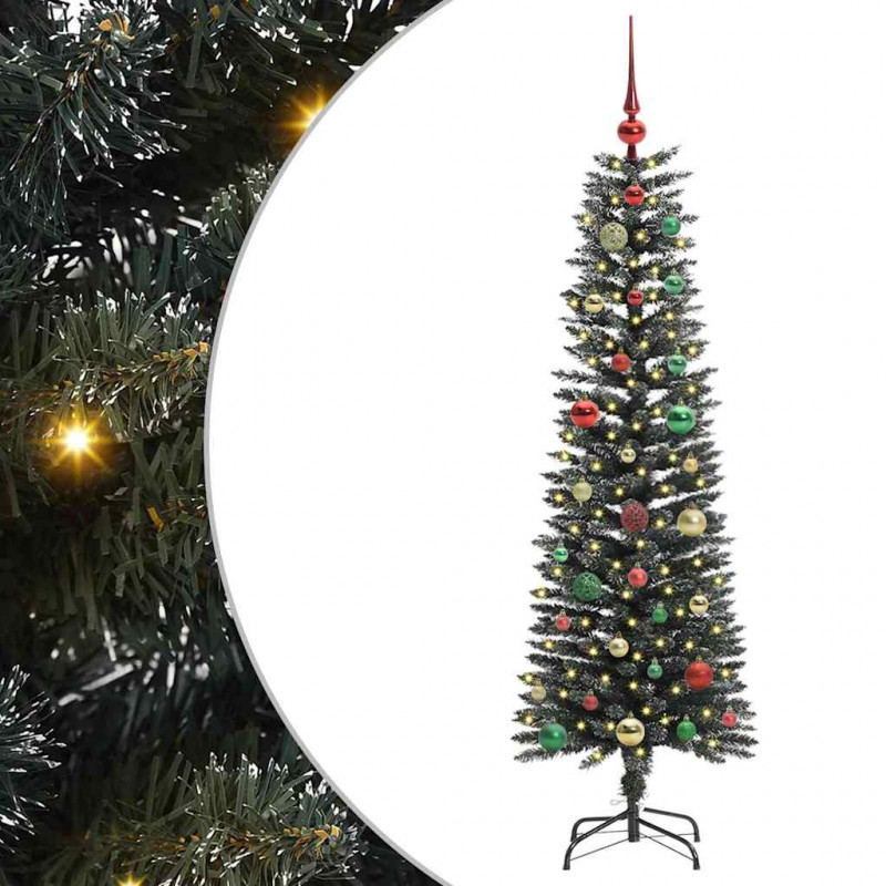 Sztuczna choinka z podstawą Zielony 150 cm PVC, plastik i stal