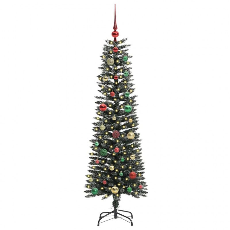 Sztuczna choinka z podstawą Zielony 150 cm PVC, plastik i stal