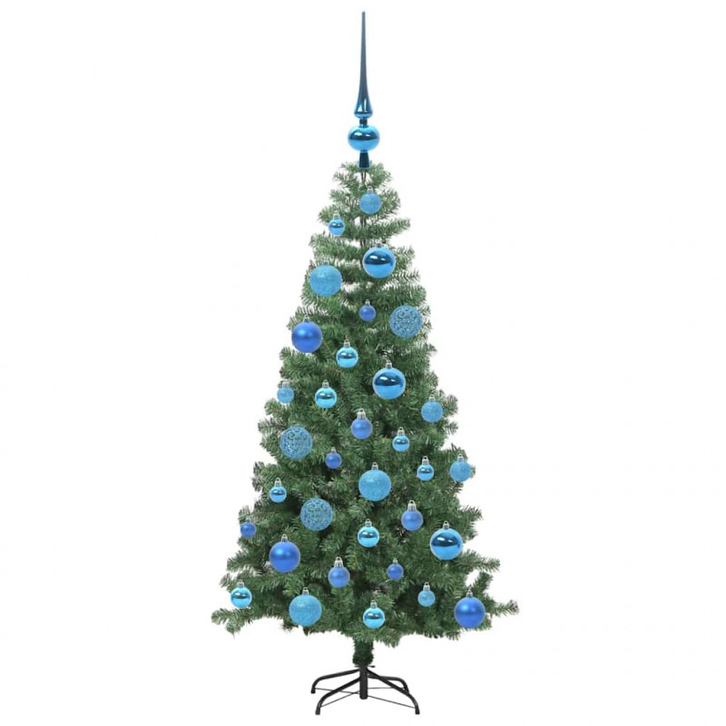 Choinka z 150 diodami LED z podstawą Zielony 120 cm PVC