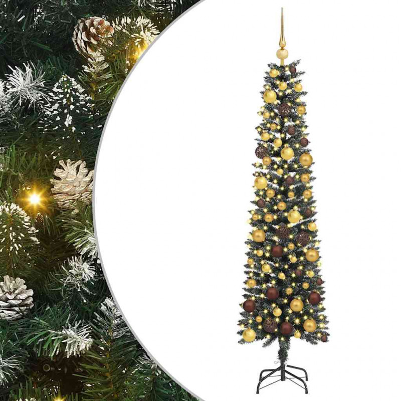 Sztuczna choinka z podstawą Zielony 180 cm PVC, plastik i stal