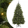 Sztuczna choinka z 300 diodami LED Zielony 210 cm PVC i Metal