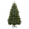 Sztuczna choinka z 300 diodami LED Zielony 210 cm PVC i Metal