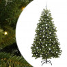 Sztuczna choinka z 300 diodami LED Zielony 210 cm PVC i Metal