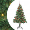 Choinka z 150 diodami LED z podstawą Zielony 150 cm PVC