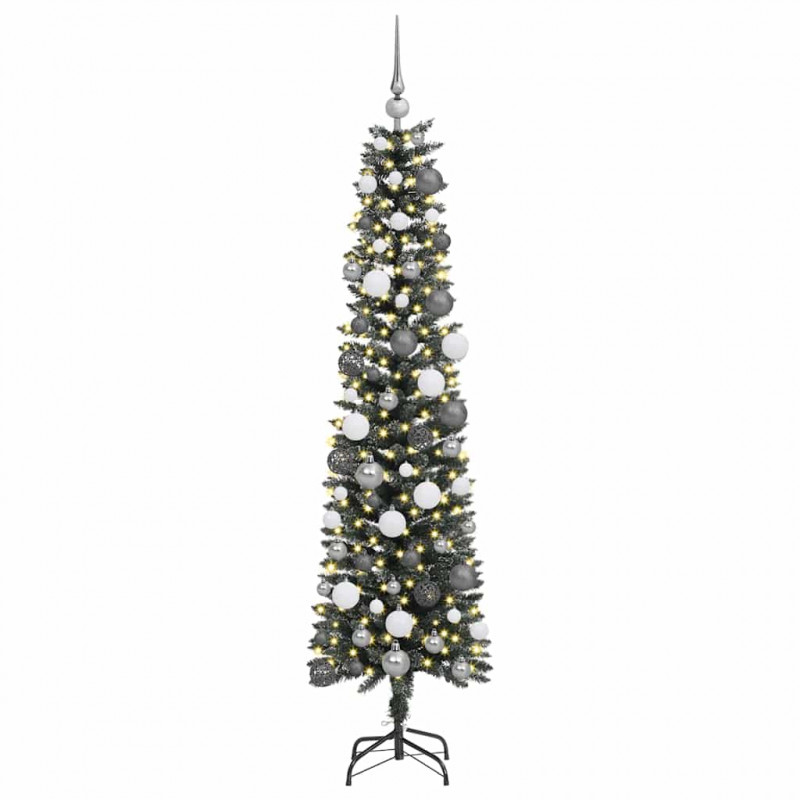 Sztuczna choinka z podstawą Zielony 180 cm PVC, plastik i stal