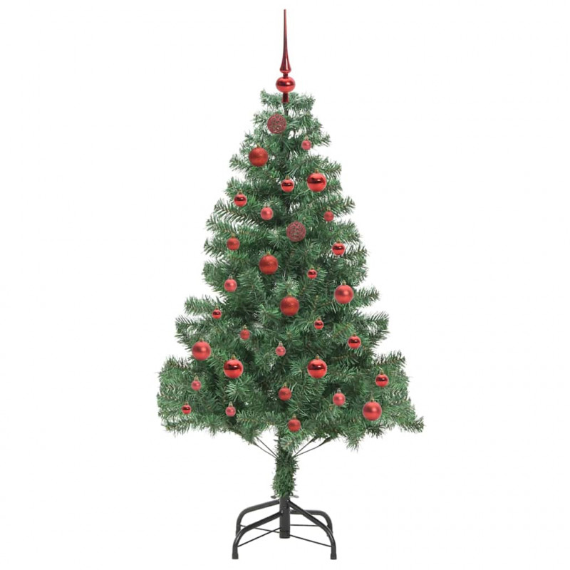 Choinka z 150 diodami LED z podstawą Zielony 150 cm PVC