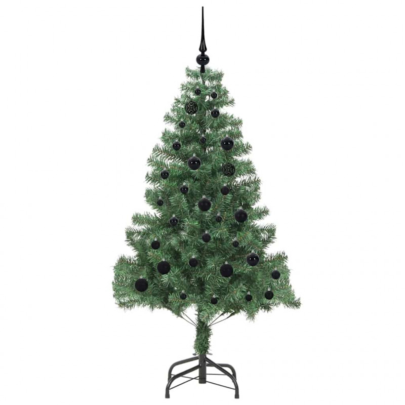 Choinka z 150 diodami LED z podstawą Zielony 150 cm PVC